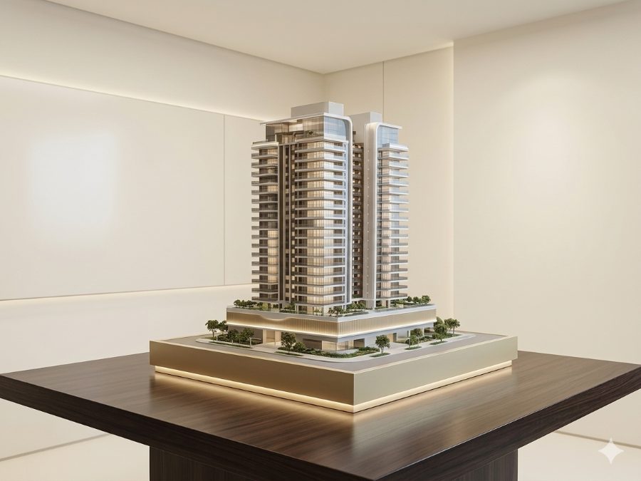 Maquete de empreendimento de alto padrão
